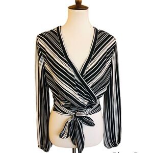 Wrap-around Tie Front Top Blouse by Guess